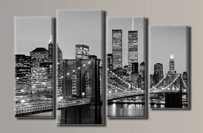 Модульная картина на холсте Holst Art из 4-х частей New York City 59,5х90 см