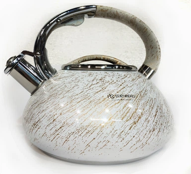 Чайник со свистком Edenberg 3.0 л Белый мрамор (EB-1900W)