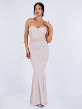Длинное платье Lipsy LP041218-4 S (50450S) Бежевый