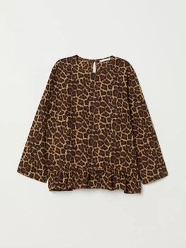 Блуза H&M 0665647 M (58580M) Леопардовый