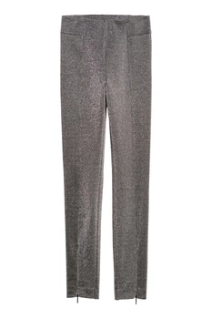 Леггинсы H&M 34 серебристый 5477526