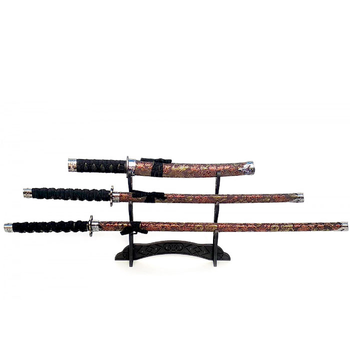 Катаны сувенирые Inadzuma черно золотые подарочные мечи Safebet (30359-BR-1393)