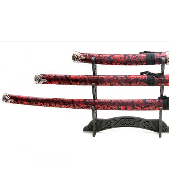 Набор сувенирных катан Кацумицу на подставке red Safebet (30356-BR-1393)
