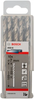Zestaw wierteł Bosch HSS-G 7 mm 10 szt 2608595070 (3165140290708)