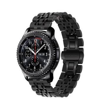 Браслет для Samsung Gear S3 Ремінець 22мм сталевий Link Чорний BeWatch (1021401)