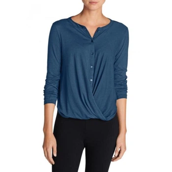 Блузка Eddie Bauer Womens Girl On The Go Wrap It Up Top BALTIC XS Синий (5154BT)