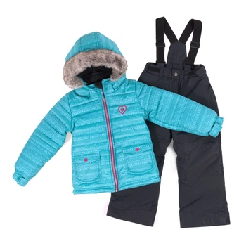 Зимний термокомплект Peluche&Tartine F18M60EF-Surfaqua_Deepgray лазурный 114 - 122 см (F18M60EF-Surfaqua_Deepgray-6)