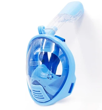 Дитяча маска для снорклінгу TheNice K-1 EasyBreath-III на все обличчя для дайвінгу XS Блакитний (SUN3736)
