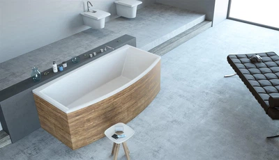 Ванна акрилова TILIA 190x90 + ніжки + сифон R135L (WA1-03-190x090US)_TM Radaway
