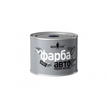 Краска автомобильная алкидная New Ton черная матовая (банка)