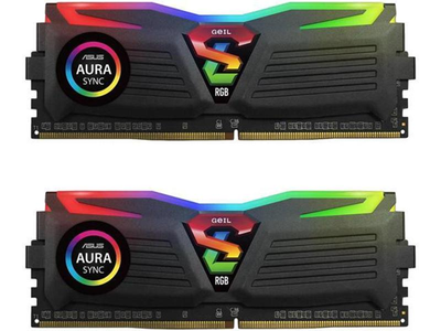 Модуль пам'яті DDR4 2x8GB/2400 Geil Super Luce Black RGB Sync LED (GLS416GB2400C16DC)