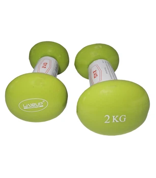 Гантелі вінілові пара LiveUp VINYL DUMBBELL EGG HEAD 2x2кг (LS2001-2)