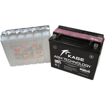 Мото акумулятор KAGE KGX20L-BS 20 Аһ, 230 A, (-/+), 175x87x155 мм