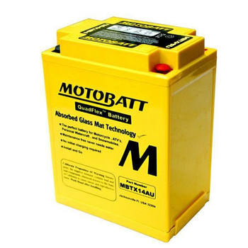 Мото акумулятор Motobatt MBTX14AU 16 Аһ, 210 А,(+/-)(-/+), 135x90x168 мм