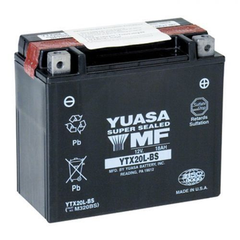 Мото аккумулятор YUASA YTX20L-BS 18 Аh, 270 А, (-/+), 175х87х155 мм