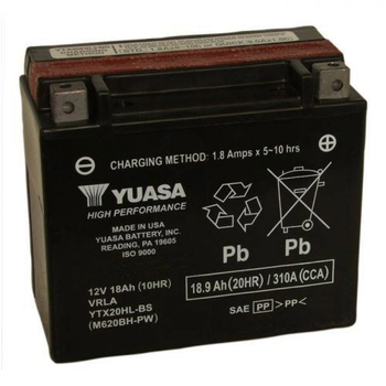 Мото аккумулятор YUASA YTX20HL-BS 18 Аh, 310 А, (-/+), 175х87х155 мм