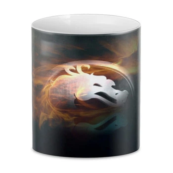 Кружка GeekLand Mortal Kombat Мортал Комбат эмблема серый фон MK.02.06