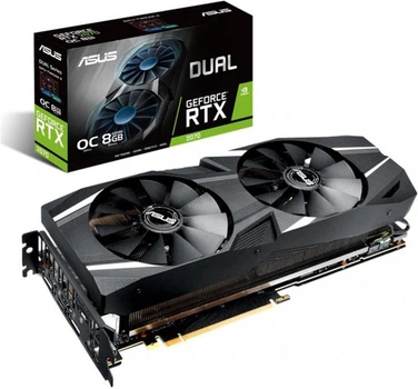 Видеокарта GF RTX 2070 8GB GDDR6 Dual OC Asus (DUAL-RTX2070-O8G)