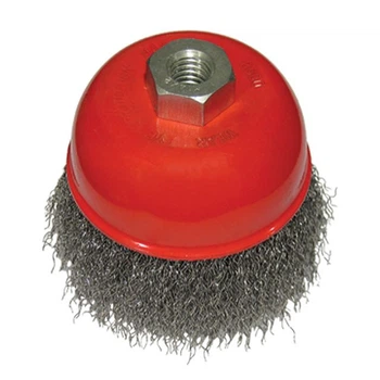Щетка чашечная для болгарки d 65 мм, М14 Intertool (крученая проволока)