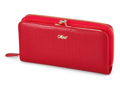 Женский кошелек из натуральной кожи Moro&Jenny 59056 E Red красный
