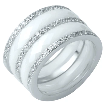 Серебряное кольцо с керамикой, вес изделия 8,56 гр (1214299)
