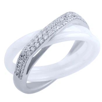 Серебряное кольцо с керамикой, вес изделия 5,8 гр (1904077)