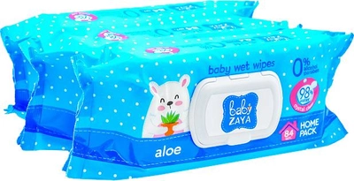 Упаковка влажных салфеток Baby Zaya Алое 3 пачки по 84 шт (2000525704689)