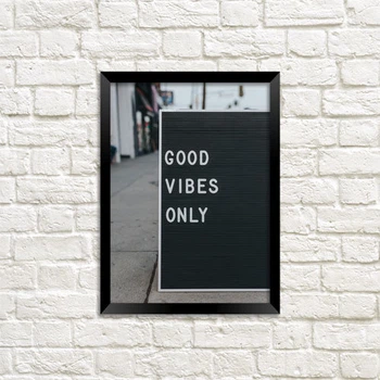 Постер в рамці Good vibes only 15x21 см, A5 (MT5_ART025_BL)