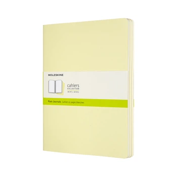 Блокнот Moleskine Cahier большой 120 страниц нелинованный Нежный Желтый 19х25 см (8058647629759)