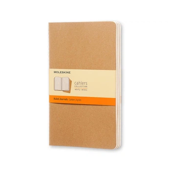 Блокнот Moleskine Cahier средний 80 страниц в линию Бежевый 13х21 см (9788883704987)