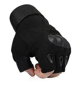 Тактические беспалые перчатки Oakley черные