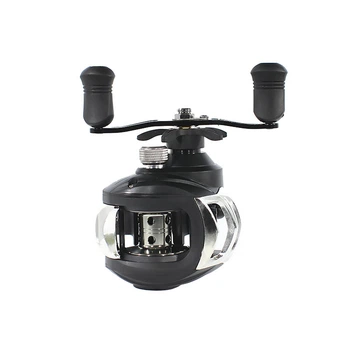 Катушка мультипликаторная для рыбалки Yumoshi AK 201 Black-Silver Left для ловли рыбы левая рука (SK-N6294-21101S)
