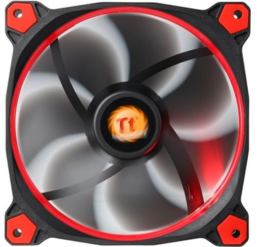 Вентилятор Thermaltake Riing 14 LED Red (CL-F039-PL14RE-A), 140х140х25 мм, 3pin, черный