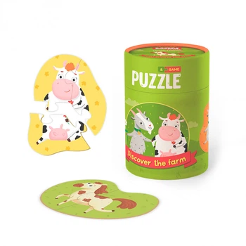 Детский развивающий пазл "Кто живет на ферме" Mon Puzzle 2 пазла по 2 элемента (20010700001111)