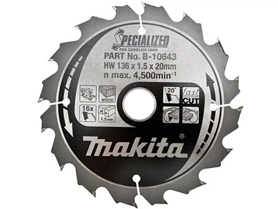 Пильный диск MAKITA Specialized 136x20 мм 16T (B-10643)