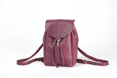 Рюкзак женский винтажная кожа Berty мини 63-4061 Бордо