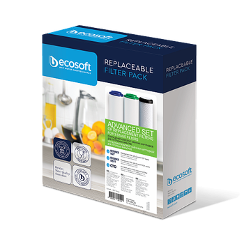 Годовой улучшенный комплект картриджей Ecosoft для тройного фильтра