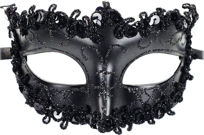 Маскарадная маска, черная кружевная - купить в интернет-магазине Карнавал-СПб по цене руб.