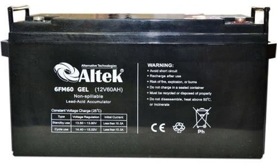 Аккумулятор гелевый Solar-GEL 60 Ач 12В Altek 6FM60GEL
