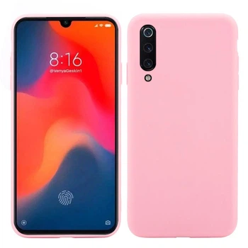 Чехол Soft Touch для Xiaomi Mi 9 SE силикон бампер светло-розовый