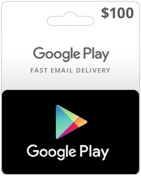 Электронный ключ Гугл Плэй / Google Play Gift Card пополнение бумажника (счета) своего аккаунта на сумму 100 usd, US-регион