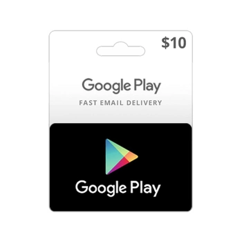 Электронный ключ Гугл Плэй / Google Play Gift Card пополнение бумажника (счета) своего аккаунта на сумму 10 usd, US-регион