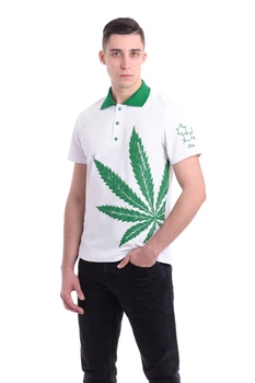 Поло Чоловіча AndreStar Cannabis Білий M (7047)