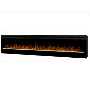 Электрокамин с обогревом Dimplex Galveston LED (BLF74) линейного типа, с кристаллами стекла, реалистичным эффектом пламени, размер 1883x493x187