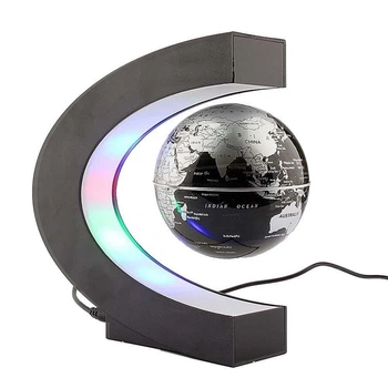Антигравитационный летающий плавающий глобус левитрон Globe Silver