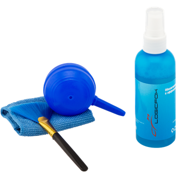 абор чистящий LF-CL145, 4 в 1, спрей 100ML, антистатическая кисточка, микрофибра,