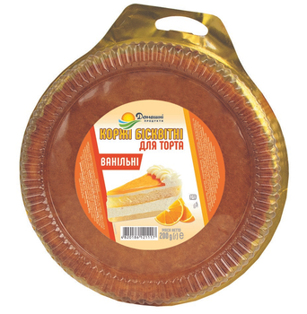 Коржі бісквітні для торта Домашні продукти 200г Ванільні
