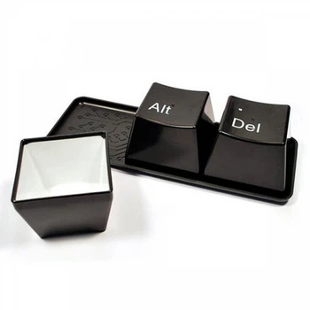Оригинальные чашки Ctrl Alt Del пластик 0,350 л черные 3 шт (528184)
