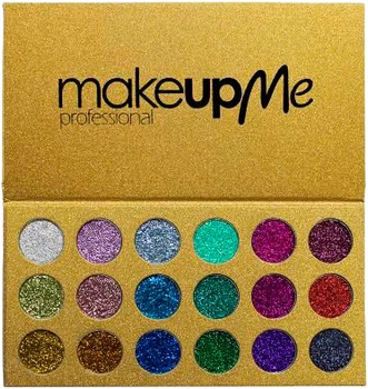 Палитра теней Make Up Me GL18 глиттерных 18 оттенков 40 г (7107723726316)