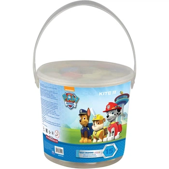 Мел цветной Jumbo, 15 шт. в ведерке Paw Patrol PAW18-074